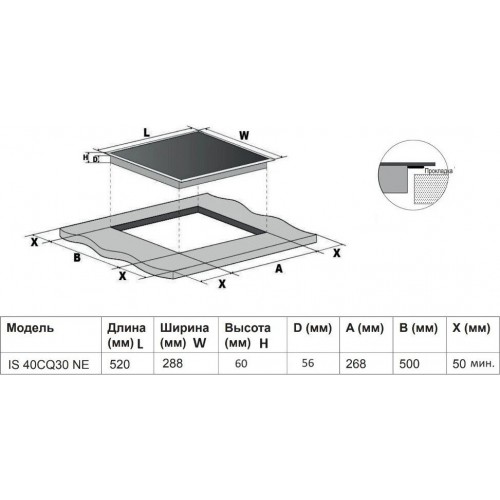 Варочная панель Indesit IS 40CQ30 NE