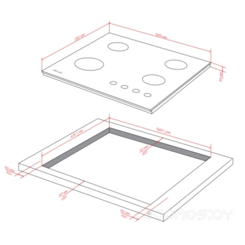 Варочная панель Monsher MGG 64 Noir
