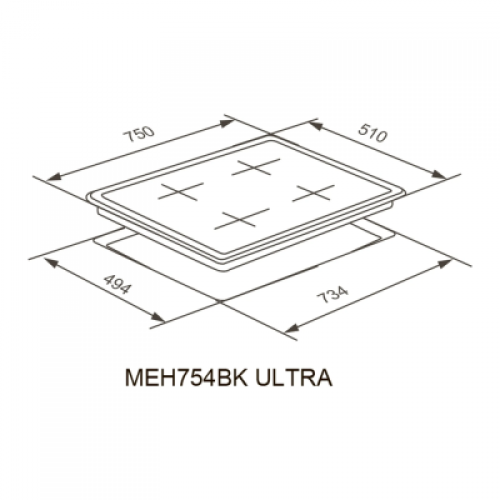 Варочная панель Meferi MEH754BK ULTRA