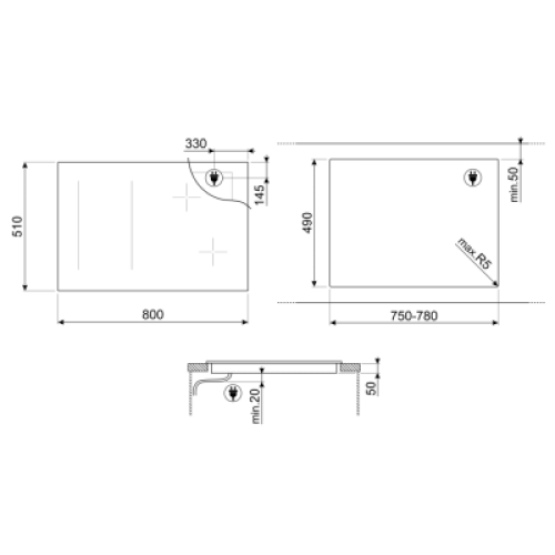 Варочная панель Smeg SI1M24854D