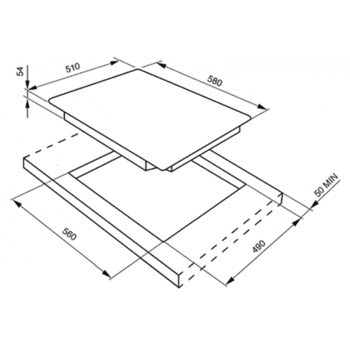 Индукционная варочная панель Smeg SIM562B
