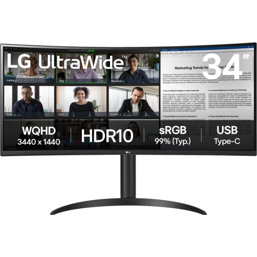Монитор LG UltraWide 34WR55QK-B