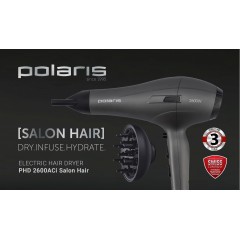 Фен Polaris PHD 2600ACi Salon Hair (серый)