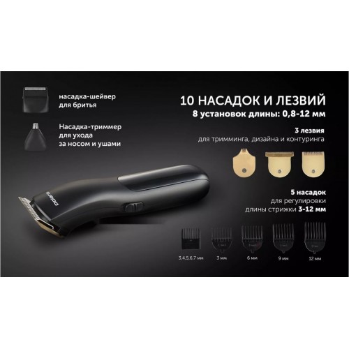 Машинка для стрижки волос Polaris PHC 2400 (черный)