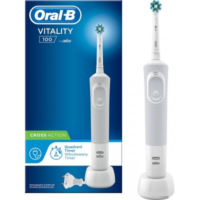 Электрическая зубная щетка Braun Oral-B Vitality 100 Cross Action D100.413.1 (белый)