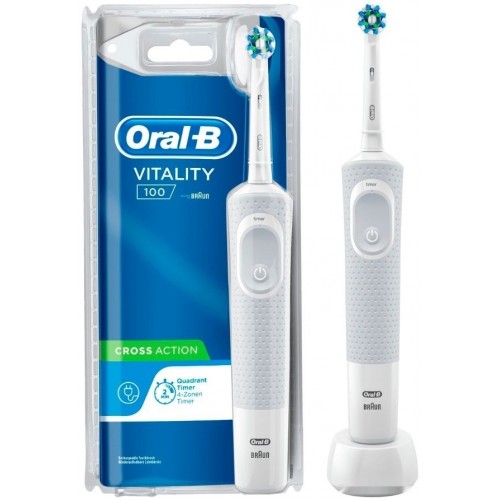 Электрическая зубная щетка Braun Oral-B Vitality 100 Cross Action D100.413.1 (белый)