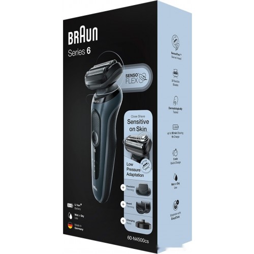 Электробритва мужская Braun Series 6 60-N4500cs