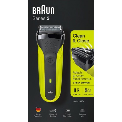 Электробритва мужская Braun Series 3 300s (зеленый)