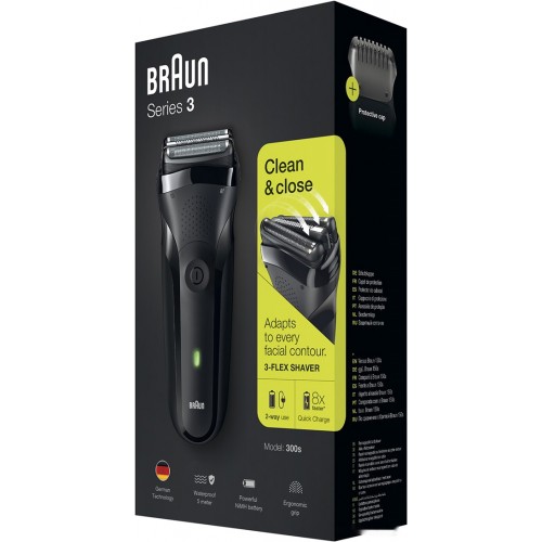 Электробритва мужская Braun Series 3 300s (черный)