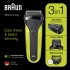 Электробритва мужская Braun Series 3 Shave&Style 300BT (зеленый)