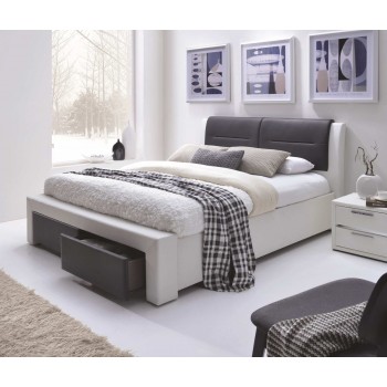 Кровать Halmar Cassandra S 160x200 (белый/черный)