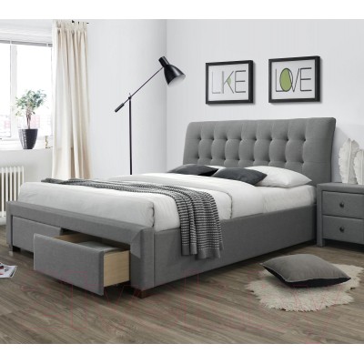 Кровать Halmar Percy 160x200 (серый)