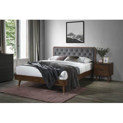 Кровать Halmar CASSIDY (серый/орех) 160/200