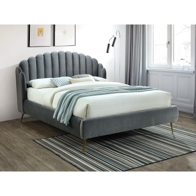 Кровать Signal Calabria Velvet 160x200 (серый)