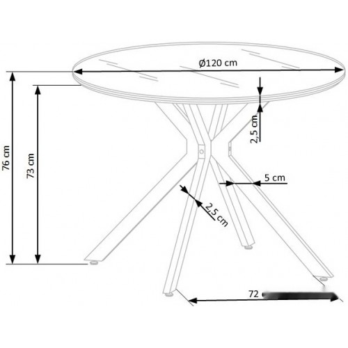Кухонный стол Halmar Avelar (черный/белый)