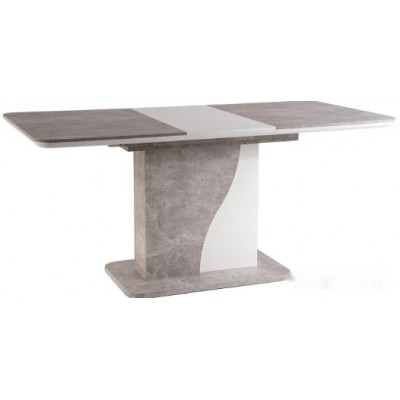 Кухонный стол Signal Syriusz 120/160x80 (белый/бетон)