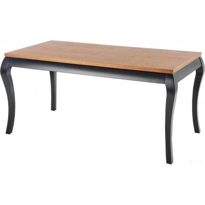 Кухонный стол Halmar Windsor 160-240/90 (темный дуб/черный)