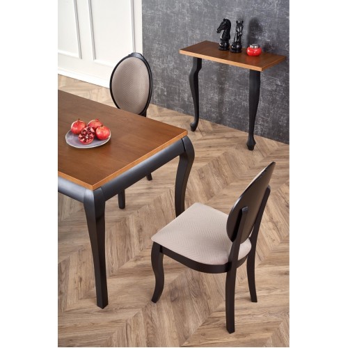 Кухонный стол Halmar Windsor 160-240/90 (темный дуб/черный)