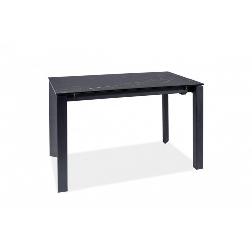 Кухонный стол Signal Metropol Cerammic 120/180x80 (черный мрамор/черный)