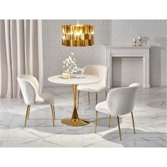 Кухонный стол Halmar Casemiro (белый мрамор/золотой)