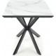 Кухонный стол Halmar Diesel 160-200/90 (белый мрамор/темно-серый/черный)