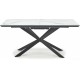 Кухонный стол Halmar Diesel 160-200/90 (белый мрамор/темно-серый/черный)