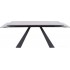 Кухонный стол Signal Salvadore Ceramic 160/240x90 (серый мрамор/черный матовый)
