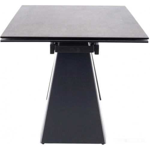 Кухонный стол Signal Salvadore Ceramic 160/240x90 (серый мрамор/черный матовый)