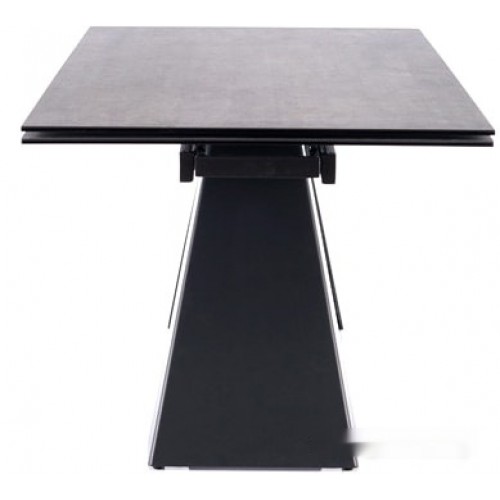 Кухонный стол Signal Salvadore Ceramic 160/240x90 (серый мрамор/черный матовый)