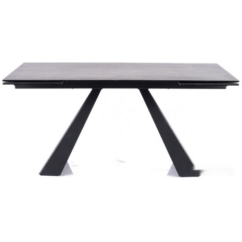 Кухонный стол Signal Salvadore Ceramic 160/240x90 (серый мрамор/черный матовый)