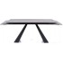 Кухонный стол Signal Salvadore Ceramic 160/240x90 (серый мрамор/черный матовый)