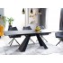 Кухонный стол Signal Salvadore Ceramic 160/240x90 (серый мрамор/черный матовый)