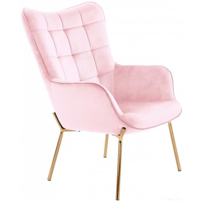Офисное кресло Halmar Castel 2 (светло-розовый/золотой)