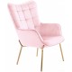 Офисное кресло Halmar Castel 2 (светло-розовый/золотой)