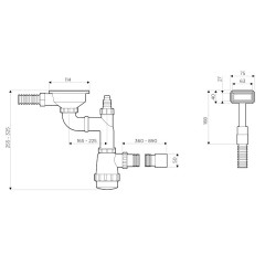 Сифон Omoikiri WK-1-GM