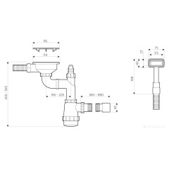 Сифон Omoikiri WK-1C-IN
