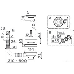 Сифон Omoikiri D-01 AB 4996529