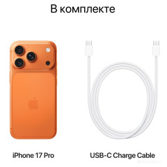 Телефон Apple iPhone 17 Pro Dual eSim 256GB (космический оранжевый)