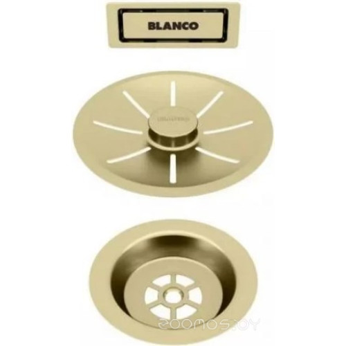 Накладка на сливное отверстие Blanco C-overflow и InFino® сатин золото одна чаша 203476