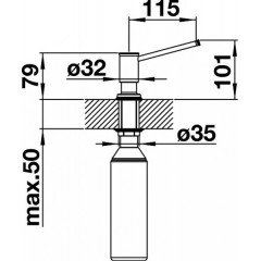 Дозатор мыла Blanco Livia (полированная латунь)