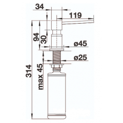 Дозатор Blanco Lato (Chrome/Black)