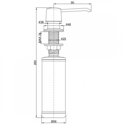 Дозатор моющего средства Paulmark Sauber D001-431 (белый матовый)