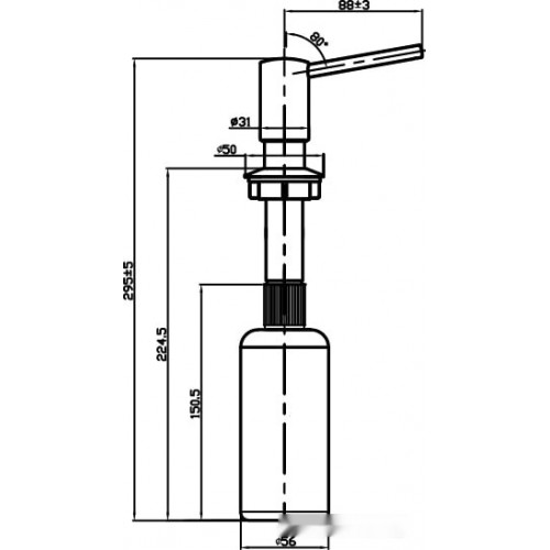 Дозатор для жидкого мыла Omoikiri OM-02 AB022 (античная латунь)