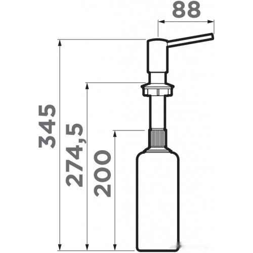 Дозатор для жидкого мыла Omoikiri OM-02 BL-P (черный)