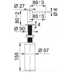 Дозатор для жидкого мыла Franke Atlas 112.0625.483 (нержавеющая сталь)