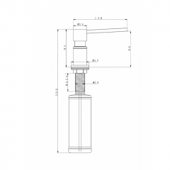 Дозатор моющего средства Paulmark Kraft D003-401 антрацит/хром
