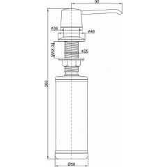 Дозатор для жидкого мыла Paulmark Sauber D001-401(AN) (антрацит)