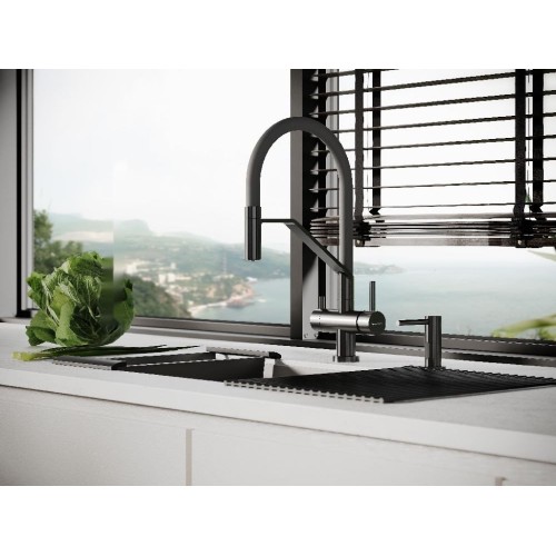 Дозатор для моющего средства Omoikiri OM-09-BN SENSOR (нержавеющая сталь)