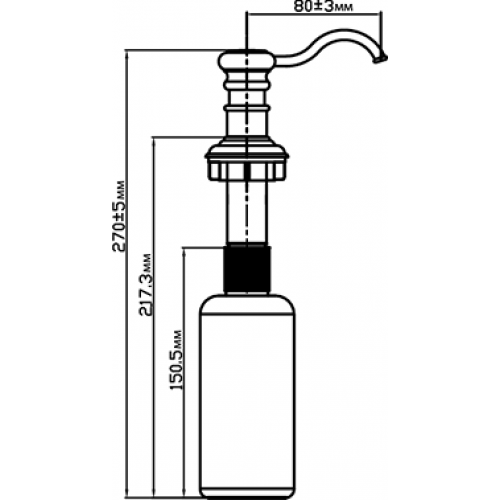 Дозатор мыла Omoikiri OM-01 SI (античное серебро)