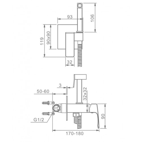 Гигиенический душ Raglo R01.52